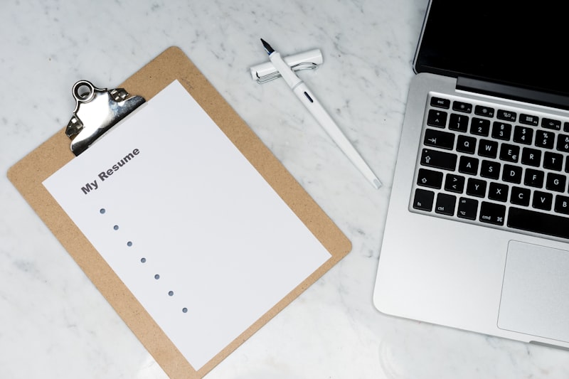 Interviewer with scoring checklist for cleaning employee candidates